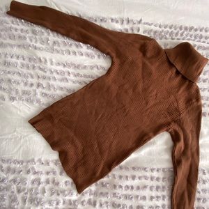 Brown Turtleneck Sweater